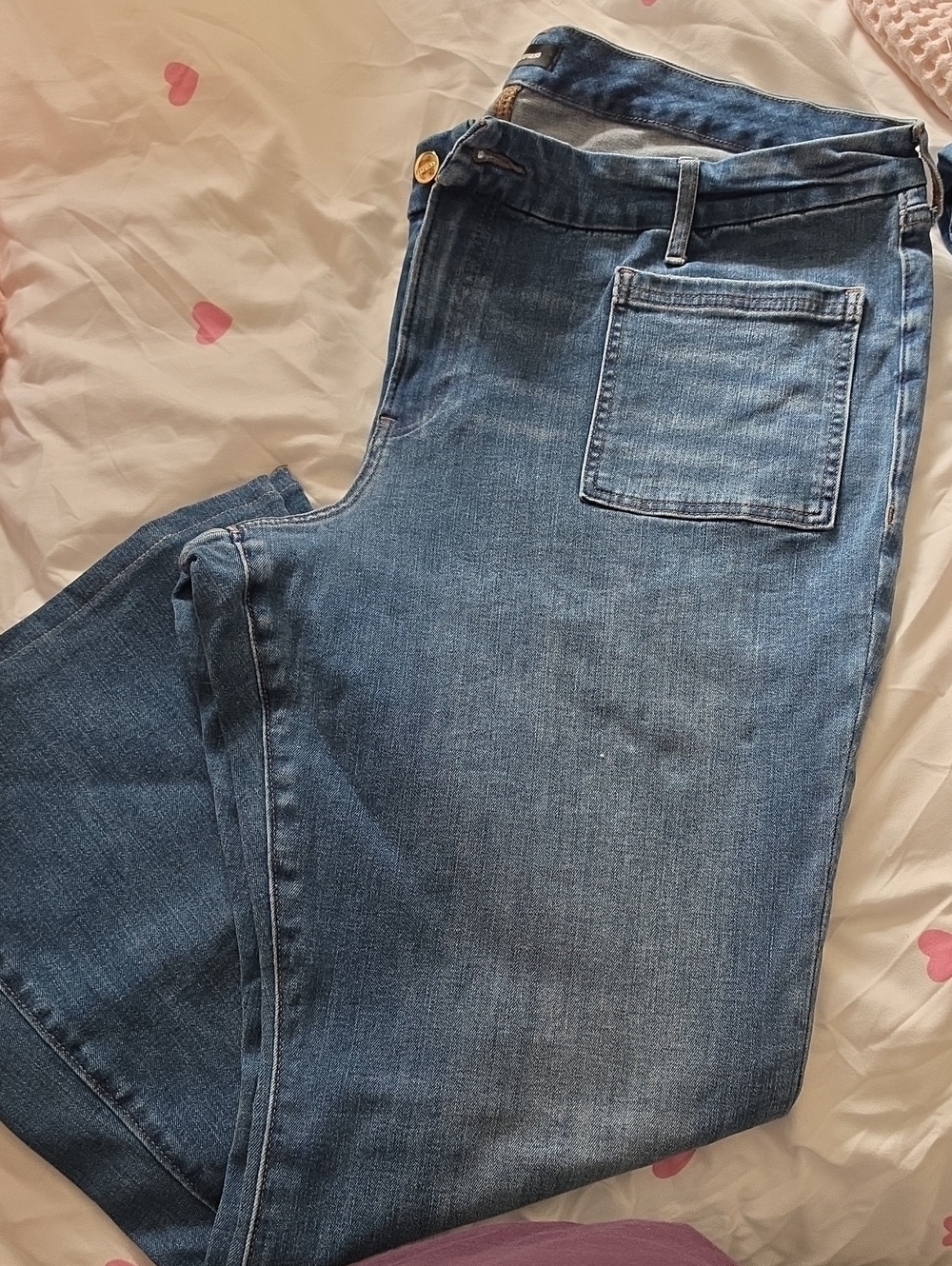 Super Wide Leg 70s Express Blue Denim Jeans